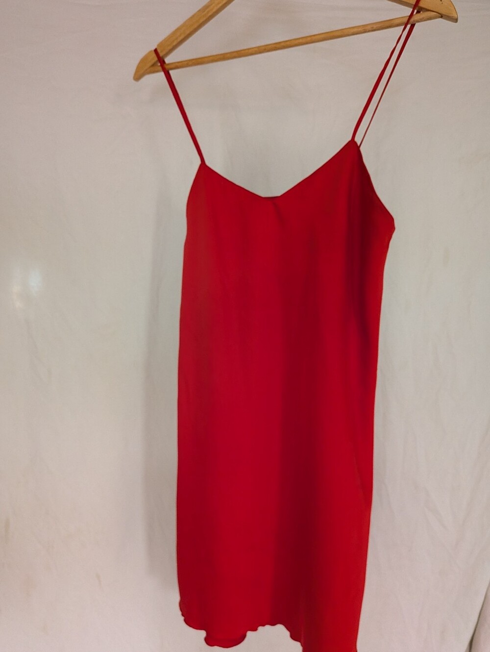 Makara watermelon red upcycled Satin Slip Dress - Small